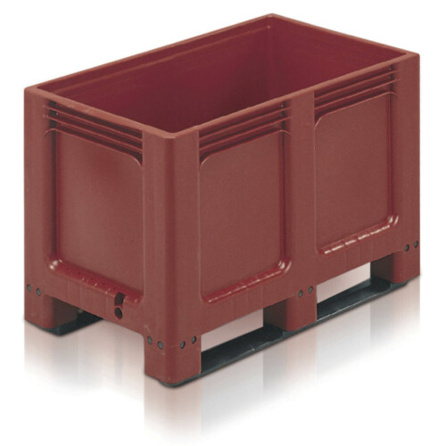 Caisse palette brun/rouge pleine - CP1062SR